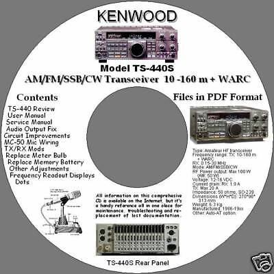 Kenwood TS 440S AM/FM/CW/SSB Transceiver Information CD  