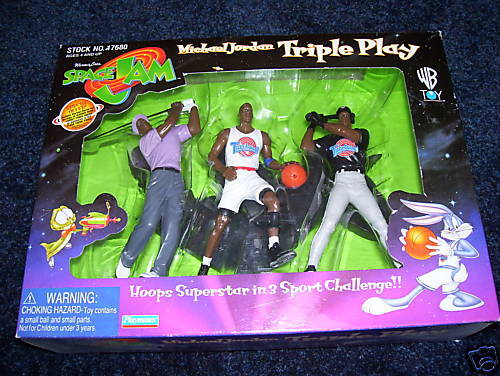 WARNER BROS SPACE JAM MICHAEL JORDAN TRIPLE PLAY   NEW  