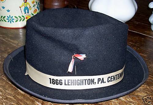 Vintage Fedora Hat LEHIGHTON CENTENNIAL Bowler 1966  