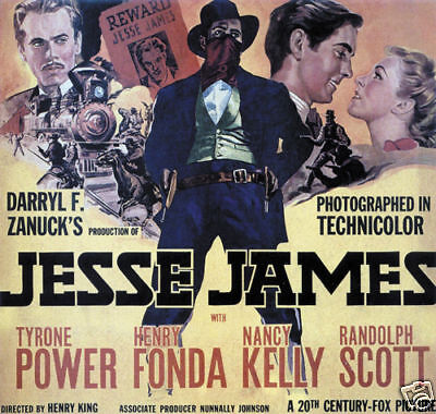 Jesse James Henry Fonda Vintage Movie Poster 2