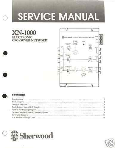 SHERWOOD XN 1000 SERVICE MANUAL ORIGINAL FREE USA SH  