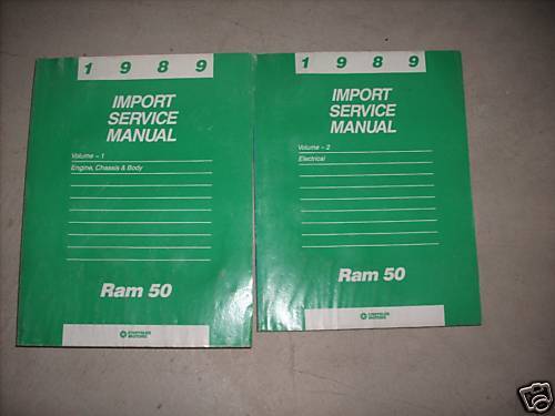 1989 Dodge RAM 50 RAM50 Truck Service Repair Shop Manual Set 89