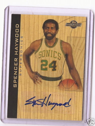 SPENCER HAYWOOD 2008/9 TOPPS HARDWOOD AUTOGRAPH #/39  