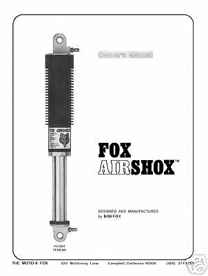 FOX AIRSHOX OWNERS MANUAL COPY