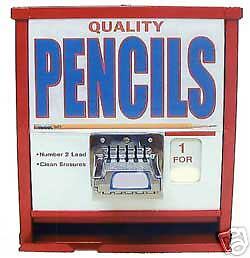 PENCIL VENDING MACHINE COIN OPERATED PENCIL VENDOR NIB  