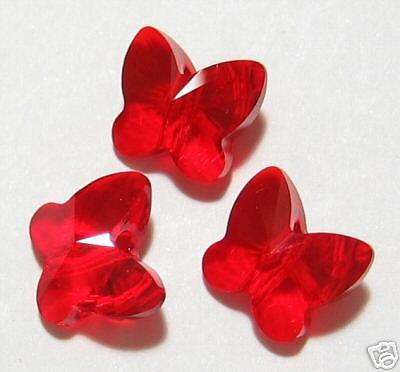 Swarovski Crystal 5754 Butterfly Bead 8mm Light Siam  