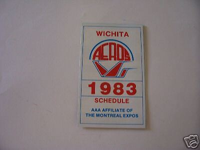 1983 Wichita Aeros Baseball Pocket Schedule  