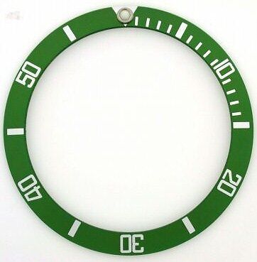 SUBMARINER 50TH BEZEL INSERT FOR ROLEX 16610 GREEN PARTS  