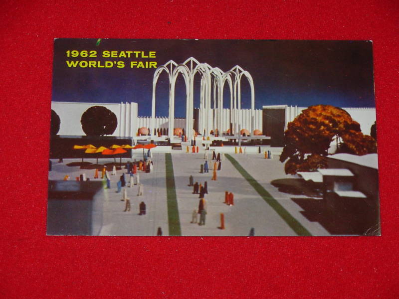 1962 Worlds Fair Seattle Science Pavillon Postcard  