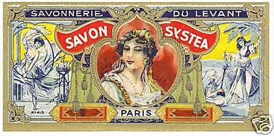 VINTAGE SOAP LABEL SAVON SYSTEA SAVONNERIE DU LEVANT  