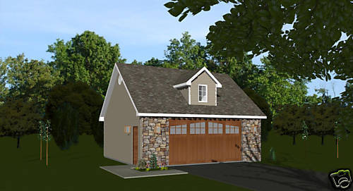 26 x 24 2 car garage plans blueprints loft above 0852  