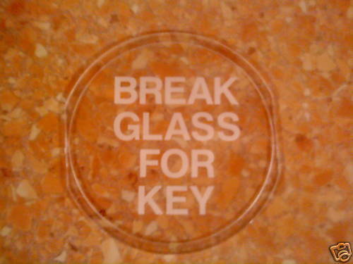 SPARE GLASSES FOR BREAK GLASS KEY BOX SAFETY,FIRE ALARM  