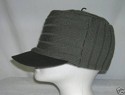 Mens PERRY ELLIS PORTFOLIO Visor Beanie Hat Cap Gray  