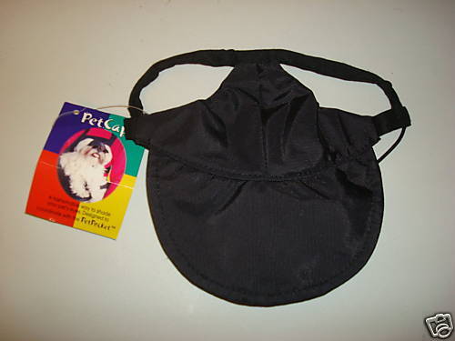 Dog Puppy Hat Sun Visor Baseball Cap NEW Small S Black  