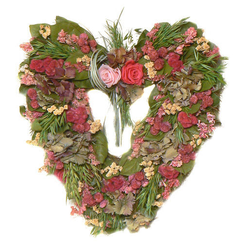 RENAISSANCE ROSE 16 HEART WREATH NEW SALE  