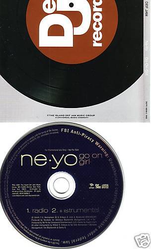 NE YO Girl Go On EDIT & INSTRUMENTAL PROMO DJ CD Single  