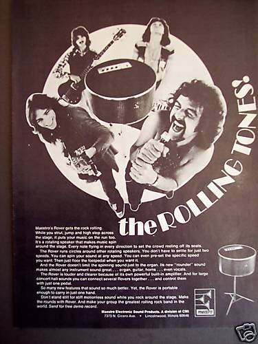 1973 Maestro Rover rotating Speakers vintage music ad  