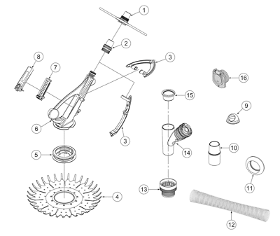   kit cleaner part k12416 for use with the kreepy kruiser pool cleaner