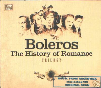 BOLEROS, THE HISTORY OF ROMANCE. FACTORY SEALED 3 CD SET. IN SPANISH.