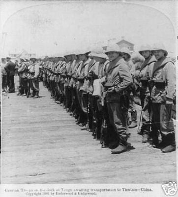 Boxer Rebellion 1901 German troop Tongu Tientsin china  