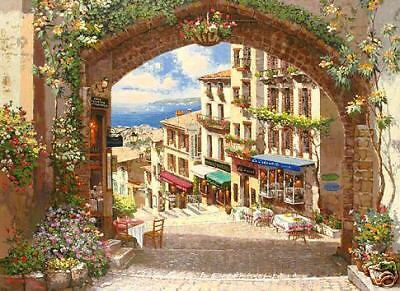 Sam Park Arch de Cagnes LTD Serigraph on Canvas S/N  