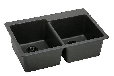 ELKAY 33x22 Black E Granite Kitchen Sink   ELG250RBK  