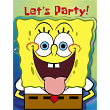 SpongeBob SquarePants Die Cut Invitations (8)  