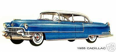 1955 CADILLAC ~ 4 DOOR HARDTOP (BLUE/WHITE) MAGNET  