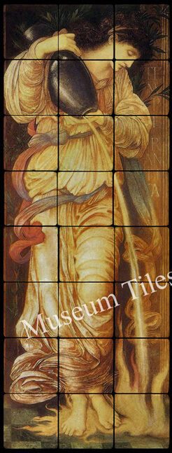 18x48 Edward Burne Jones Temperantia Fine Art 6x6 Tiles