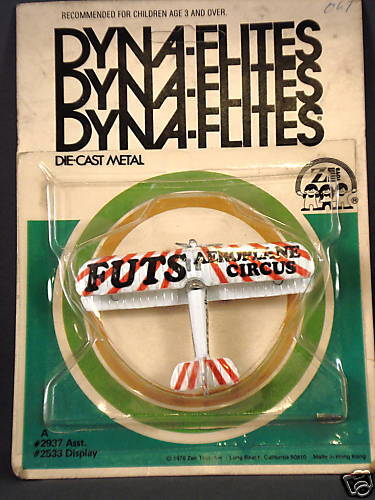 1979 ZEE TOYS DYNA FLITES Spad Die Cast prop plane  