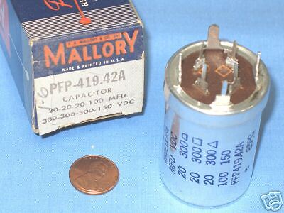 MALLORY # PFP 419.42A ~ QUAD CAPACITOR ~ PC MOUNT  