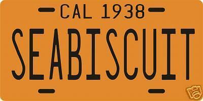 Seabiscuit race horse 1938 CA License plate FREE SHIP  