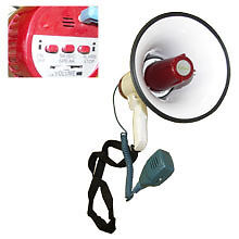 Megaphone Siren Bullhorn 30W Protest Rally Mega Phone Voice Amplifier 