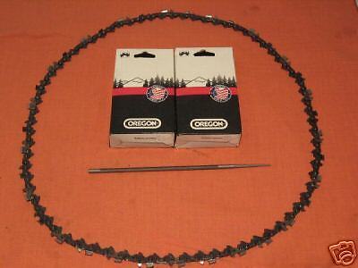 OREGON CHAINSAW CHAINS S56 #91 56 LINKS W/ FREE FILE  