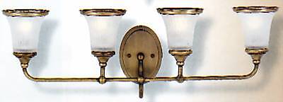 UNIQUE 4 LIGHT BRASS BATH*NIB*ORIG$235.00 BEAUTIFUL  