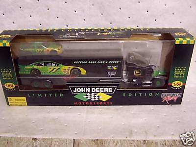 JOHN DEERE #97 LIMITED EDITION STOCK CAR & TRANSPORTER  